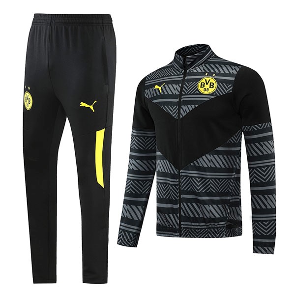 Trainingsanzug Borussia Dortmund 2022-23 Grau Schwarz